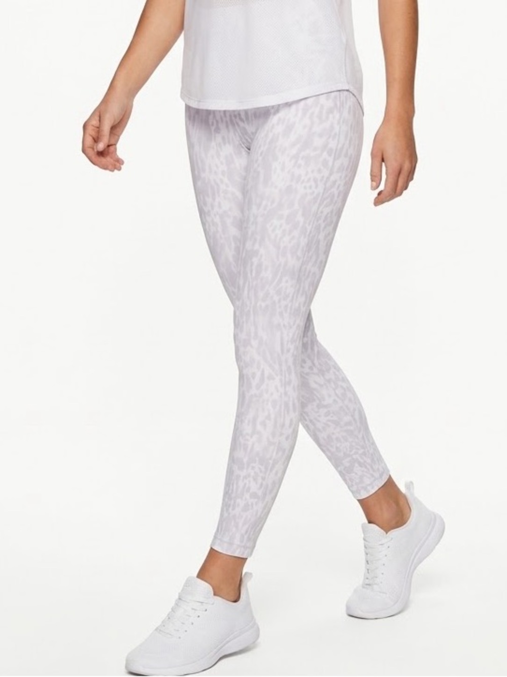 LULULEMON | ALIGN WHITE LEOPARD PRINT LEGGINGS 25” INSEAM